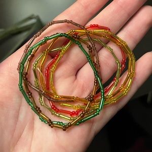 Multi colored bracelets